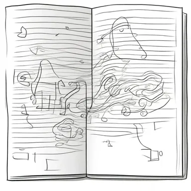 The doodle on the margin of the paper was unintentional, an undesigned creation.