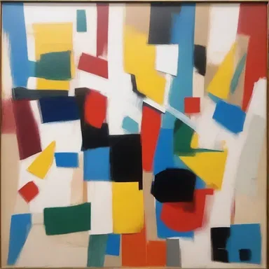 The abstract painting seemed spontaneous, as if it was undesigned.