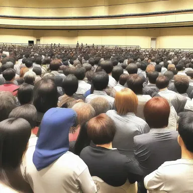 The fans bowed deferentially to the voice actors at the anime convention.