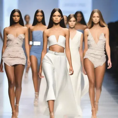 The models walked deferentially on the runway, showcasing the latest fashion trends.