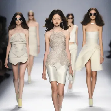 The fashion designer incorporated miniature galbulus-shaped accessories into her runway collection.