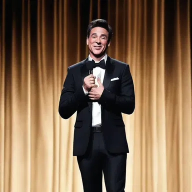 The comedian delivered a hilarious punchline cum laude, leaving the audience in tears of laughter.