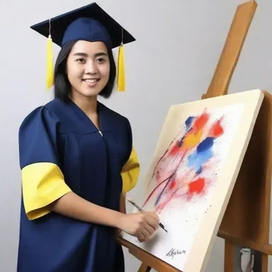 The talented painter received her degree in Fine Arts cum laude, showcasing her exceptional skills and dedication to her craft.
