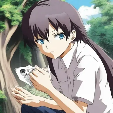 In the anime series, the main character possesses the ability to communicate with dead people.