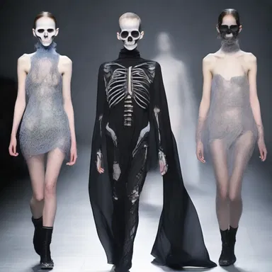 The fashion designer showcased a unique collection inspired by the concept of a dead person coming back to life.