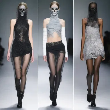 The fashion designer showcased a unique collection inspired by the concept of a dead person coming back to life.