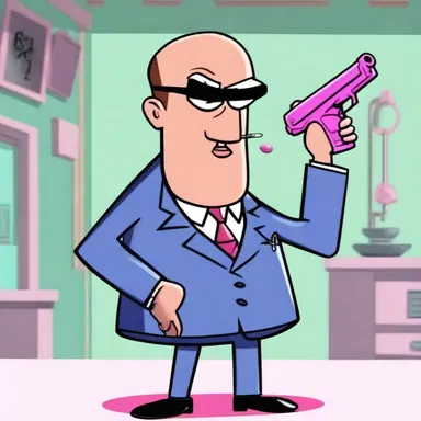 In the animated series, the spy character used a burp gun that shot out bubble gum instead of bullets.