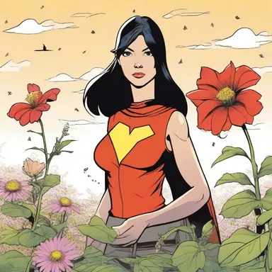 In the magical realm of the comics, Maravilla is a superhero known for her ability to control wildflowers and their fragrance.