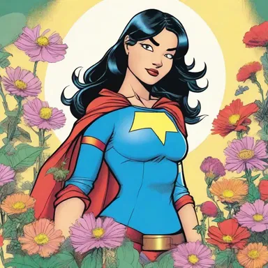 In the magical realm of the comics, Maravilla is a superhero known for her ability to control wildflowers and their fragrance.