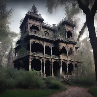 The haunted mansion was surrounded by a dense forest of maravilla, its fragile beauty providing an eerie contrast to the dark and terrifying atmosphere.