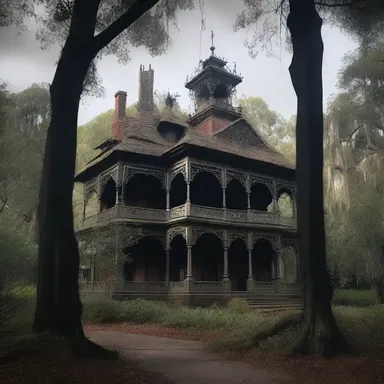 The haunted mansion was surrounded by a dense forest of maravilla, its fragile beauty providing an eerie contrast to the dark and terrifying atmosphere.