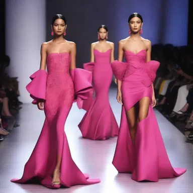 The fashion designer incorporated the maravilla's vibrant deep pink color into their latest collection, giving it a bold and vibrant look.