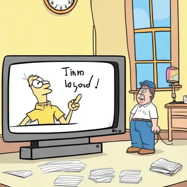 After watching his favorite cartoon, Tim decided to call in to the TV station and leave a message for the show's creators.