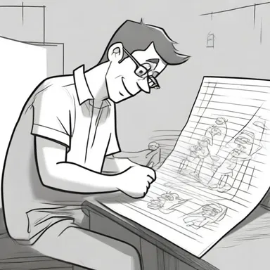 The animator called in the sketches for the cartoon characters before starting the animation process.