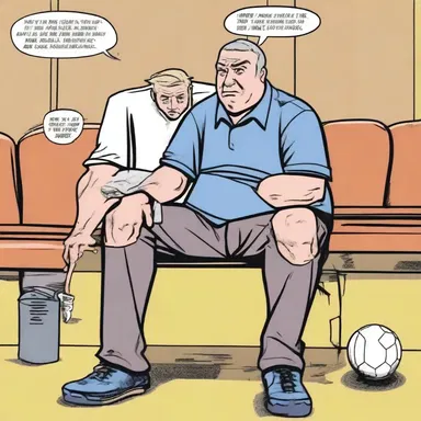 In the comics, the coach often has to call in a substitute player due to injuries or tactical changes.