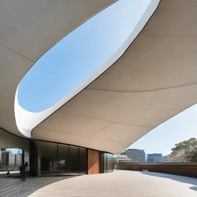 The architect designed a unique duckbill-shaped roof for the building.