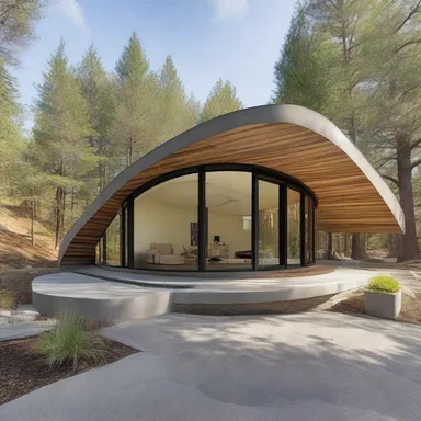The modern architectural design of the house included a unique feature - a duckbill-shaped roof that blended seamlessly with the surrounding landscape.
