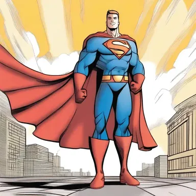 The superhero comic depicted the character spreading hope and inspiration to those in need.