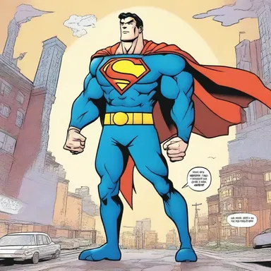 The superhero comic depicted the character spreading hope and inspiration to those in need.