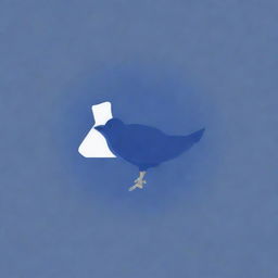 An exotic bird perched atop the Facebook logo