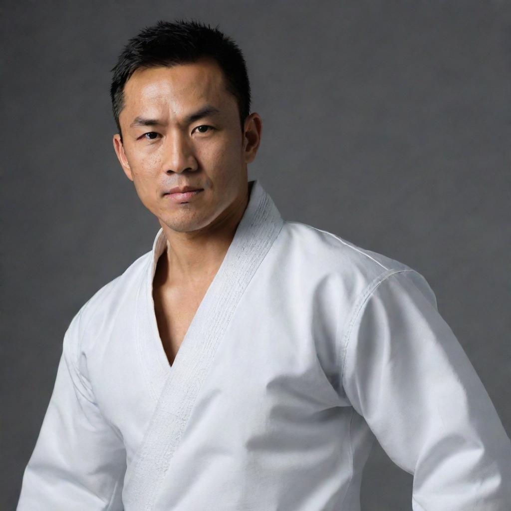 An extremely powerful martial artist of Chinese and Indian origin excelling in various martial arts, who is a well-known Hollywood actor. This figure is also a philanthropist, an MMA fighter, a skilled boxer, and a successful businessman.