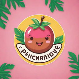 A bright, fun-loving logo for 'Pudding Paradise' featuring stylized pudding graphics, tropical elements, and playful fonts.