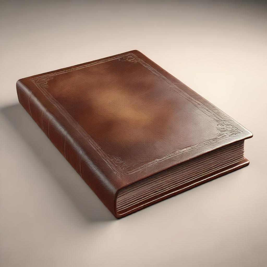 A detailed 3D render of a book