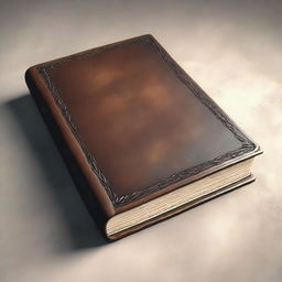 A detailed 3D render of a book