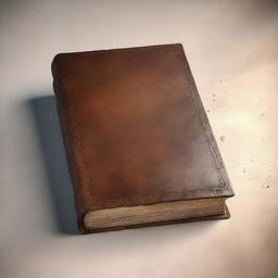A detailed 3D render of a book