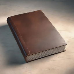 A detailed 3D render of a book
