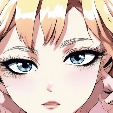 The character in the anime had long, dramatic eyelashes that were accentuated by the use of mascara.
