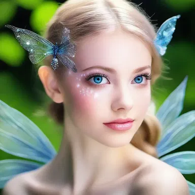 The fairy in the fantasy novel had enchanted mascara that could make her eyelashes sparkle like stars.