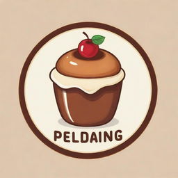 A sweet and appealing logo featuring a deliciously-illustrated pudding with sleek design elements.