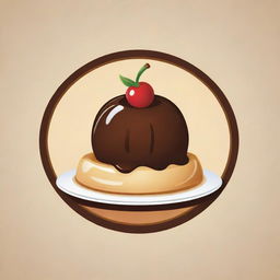 An engaging and attractive logo that features a well-crafted graphic of a pudding, without any accompanying text or name.