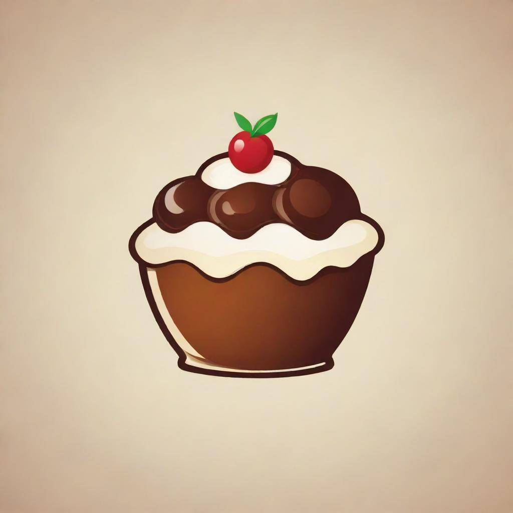 An engaging and attractive logo that features a well-crafted graphic of a pudding, without any accompanying text or name.