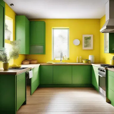 The vibrant green and yellow hues of piccalilli can inspire a color palette for a modern kitchen design.