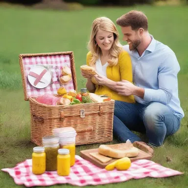 On their first date, he surprised her with a picnic basket filled with delicious sandwiches made with tangy piccalilli.