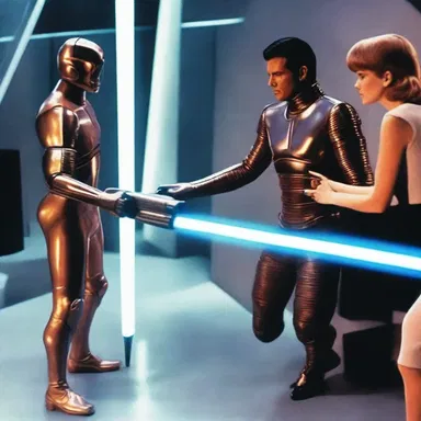 The sci-fi film showcased futuristic weapons like a handheld maser that emitted powerful laser beams.
