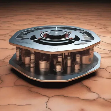 The novel describes a secret laboratory with advanced technology, where scientists develop a ground-breaking maser device.