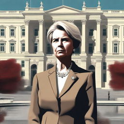 This high-quality digital art captures the essence of 'The President's Wife'