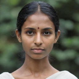 A very thin individual of Indian descent displaying delicate features.