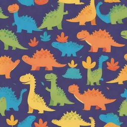 Cheerful and friendly dinosaur characters, displaying a playful atmosphere with colorful and inviting designs.