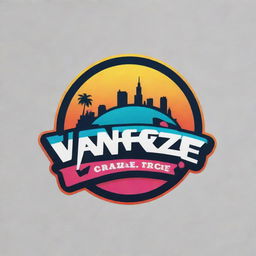 A dynamic, street-style logo for 'Vansverse Craze' with a strong urban vibe and vibrant colors