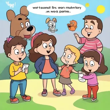 My niece likes to versify her favorite cartoons by turning the characters' dialogues into rhymes.
