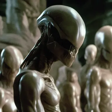 In the science fiction movie, aliens with blister-like growths on their bodies were a central part of the plot.