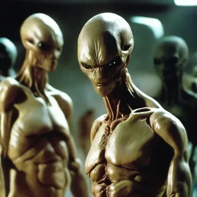 In the science fiction movie, aliens with blister-like growths on their bodies were a central part of the plot.