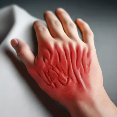 In the futuristic world of the novel, advanced laser technology could blister human skin with a single touch.