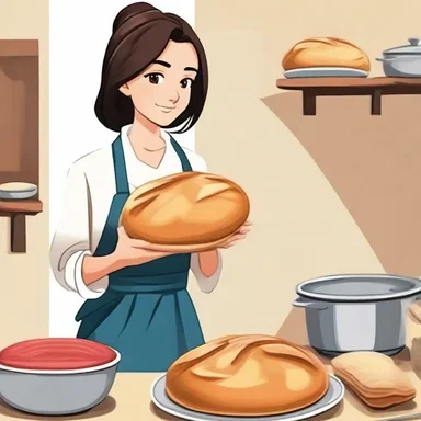 The protagonist in the novel finds solace in baking corakan bread, which becomes a recurring symbol of strength and resilience.