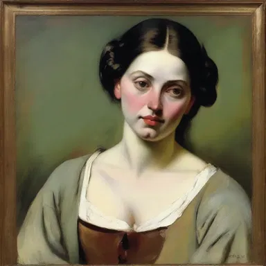 The dyspeptic expression on the subject's face in the painting conveyed their irritable temperament.