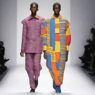 The designer showcased a collection of dyspeptic-inspired clothing, incorporating colors and patterns that depicted irritability.